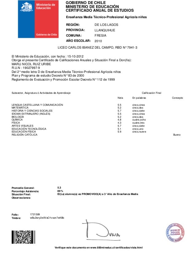 Quién puede solicitar el Certificado de Notas